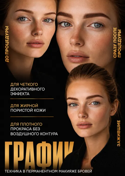 Графика — техника перманентного макияжа бровей студии Agent Permanent
